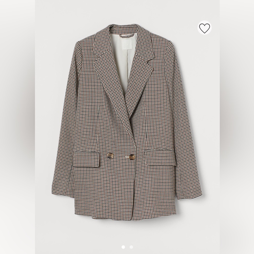 H&M Oversized Plaid Blazed